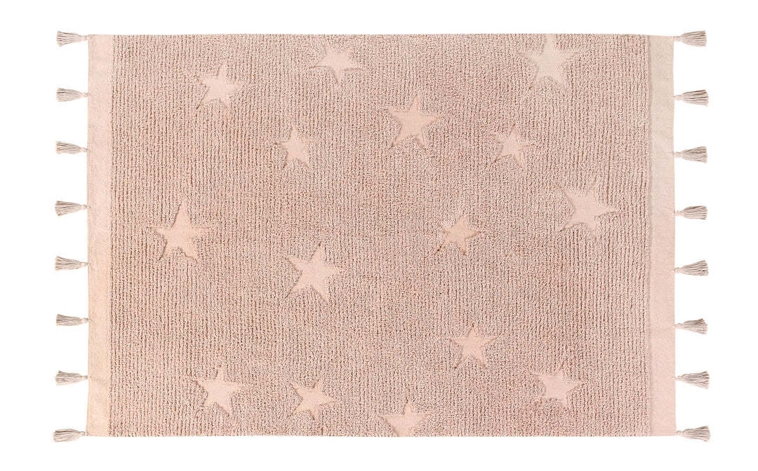 Hippy Stars Rug in Vintage Nude design by Lorena Canals