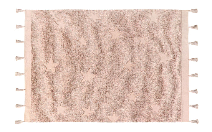Hippy Stars Rug in Vintage Nude design by Lorena Canals