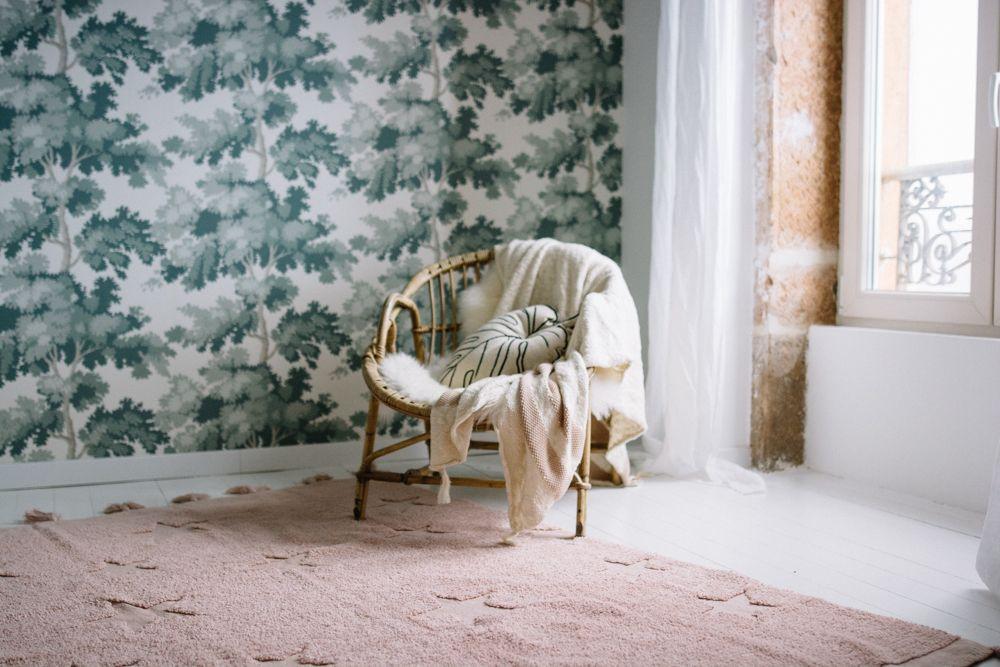 Hippy Stars Rug in Vintage Nude design by Lorena Canals