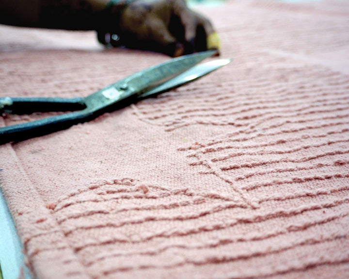 Hippy Stars Rug in Vintage Nude design by Lorena Canals