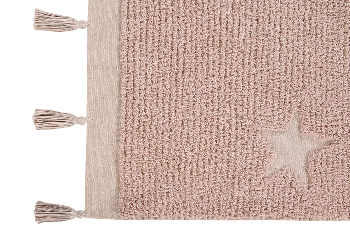 Hippy Stars Rug in Vintage Nude design by Lorena Canals