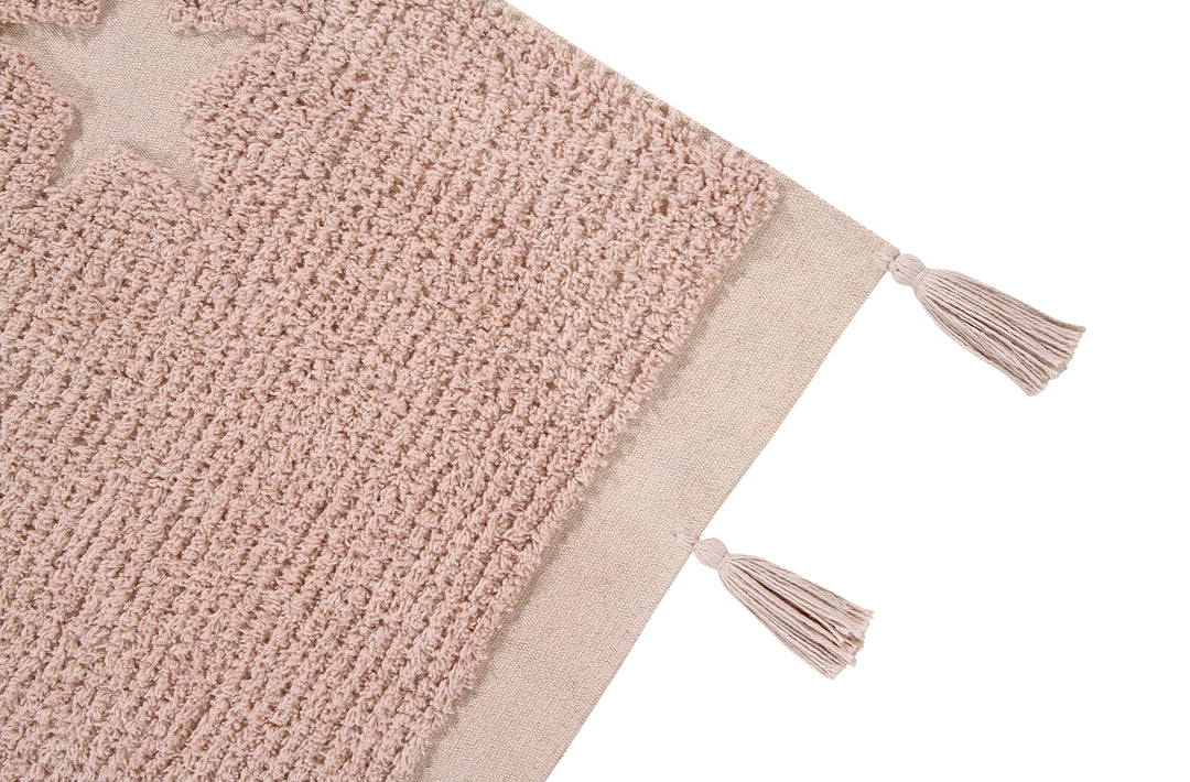 Hippy Stars Rug in Vintage Nude design by Lorena Canals