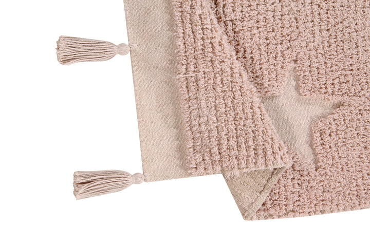 Hippy Stars Rug in Vintage Nude design by Lorena Canals