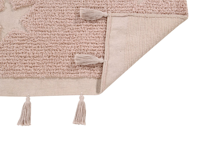 Hippy Stars Rug in Vintage Nude design by Lorena Canals