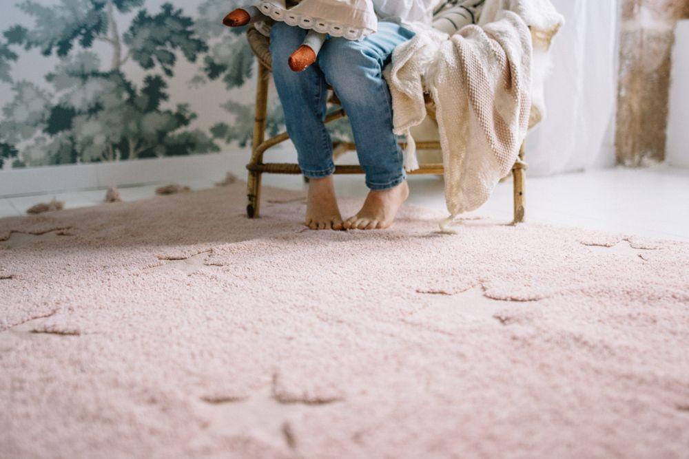 Hippy Stars Rug in Vintage Nude design by Lorena Canals