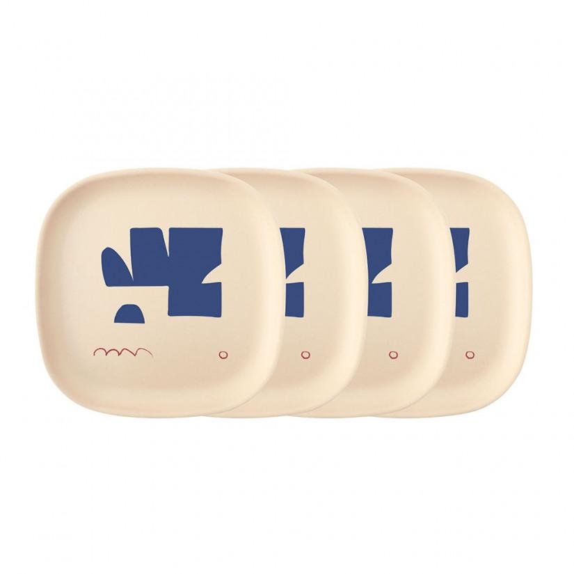 Gusto Bamboo Illustrated Side Plate Set design by EKOBO