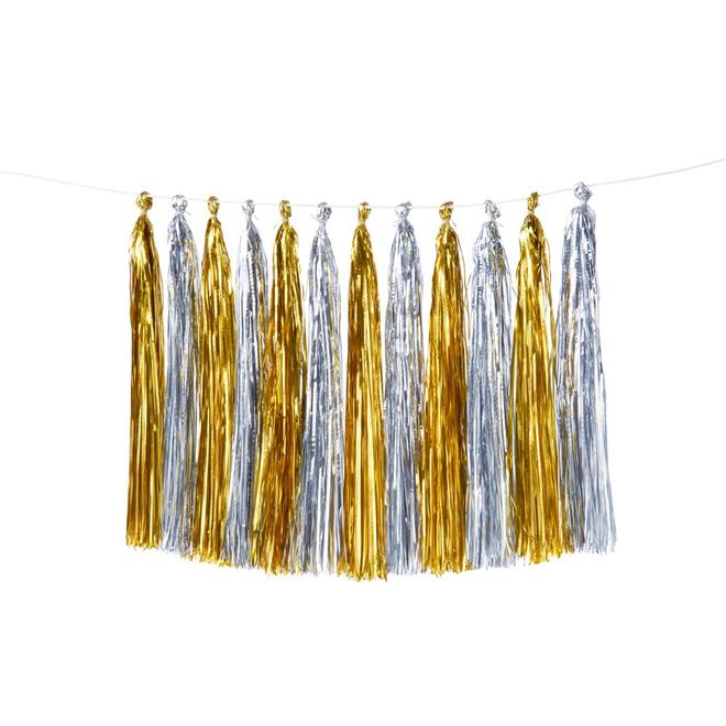 Gold & Silver Tassel Garland