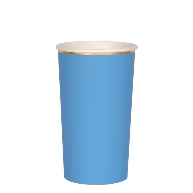 Bright Blue Highball Cups