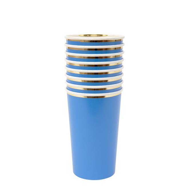 Bright Blue Highball Cups