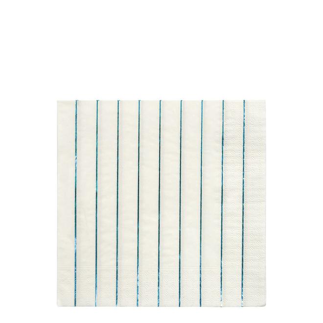 Blue Holographic Stripe Large Napkins