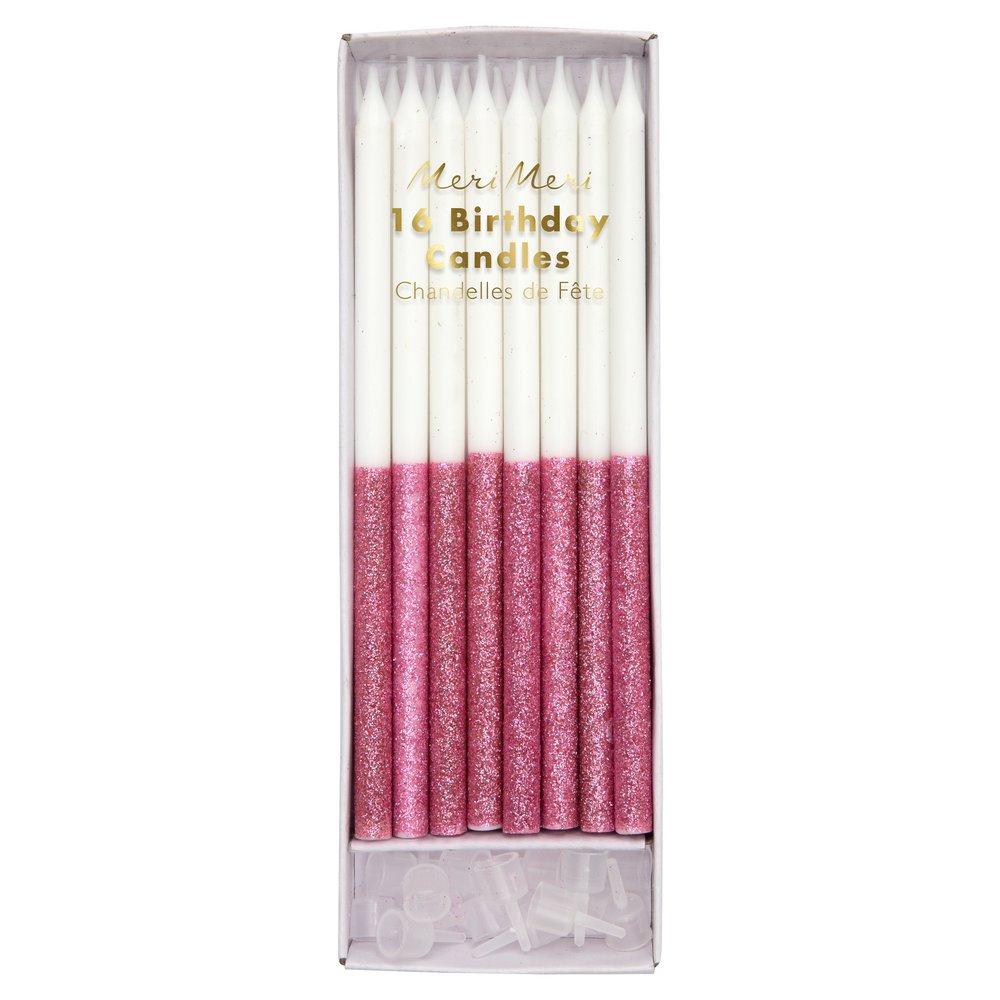 Glitter Dipped Candles