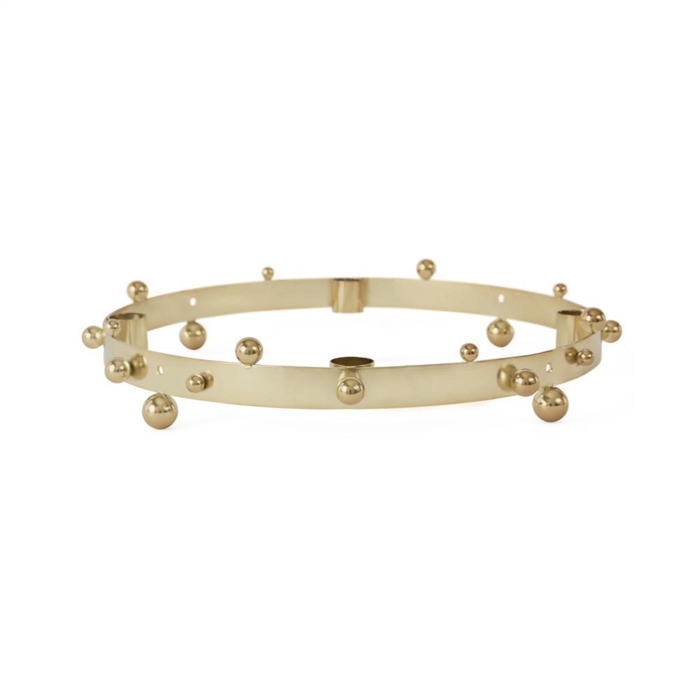 Pearl Advent Candleholder - Brass