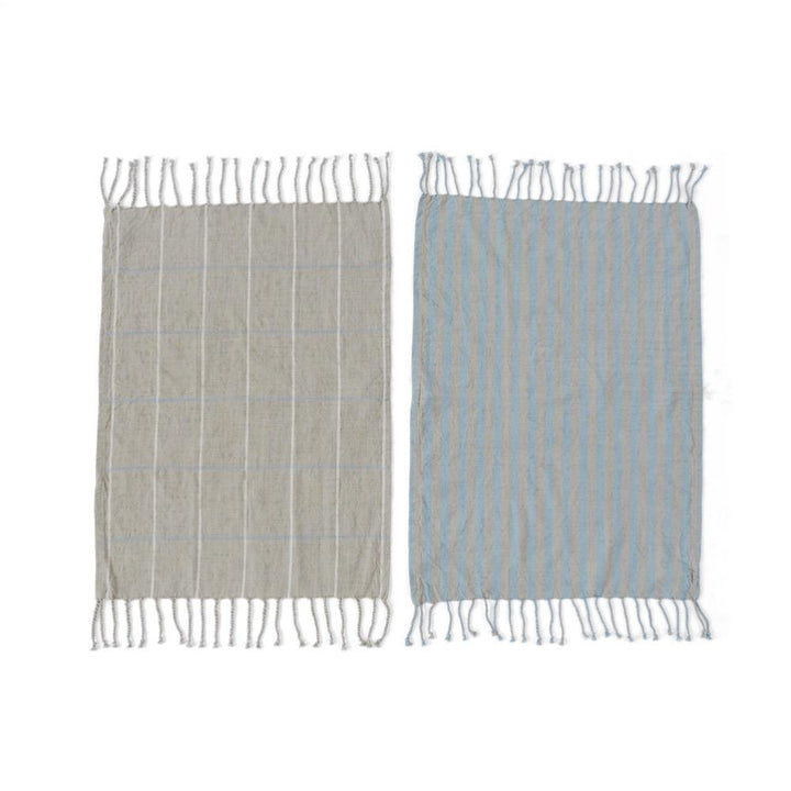 2 Piece Set Gobi Tea Towel in Tourmaline / Grey