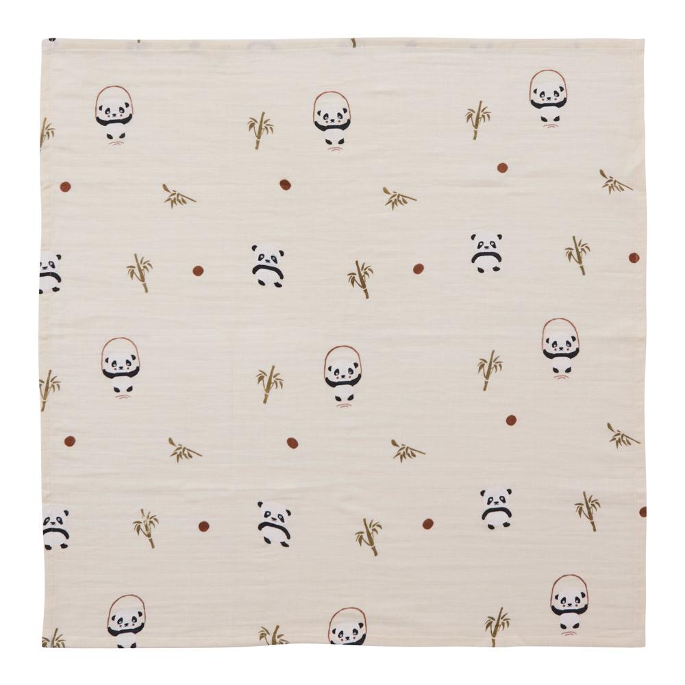 Muslin Square - Panda - 3 Pcs/Pack - Vanilla