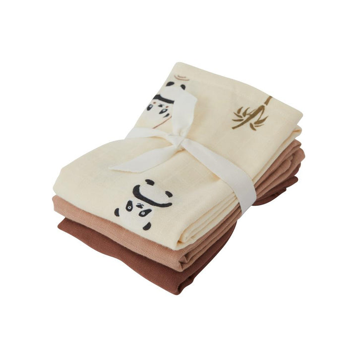 Muslin Square - Panda - 3 Pcs/Pack - Vanilla