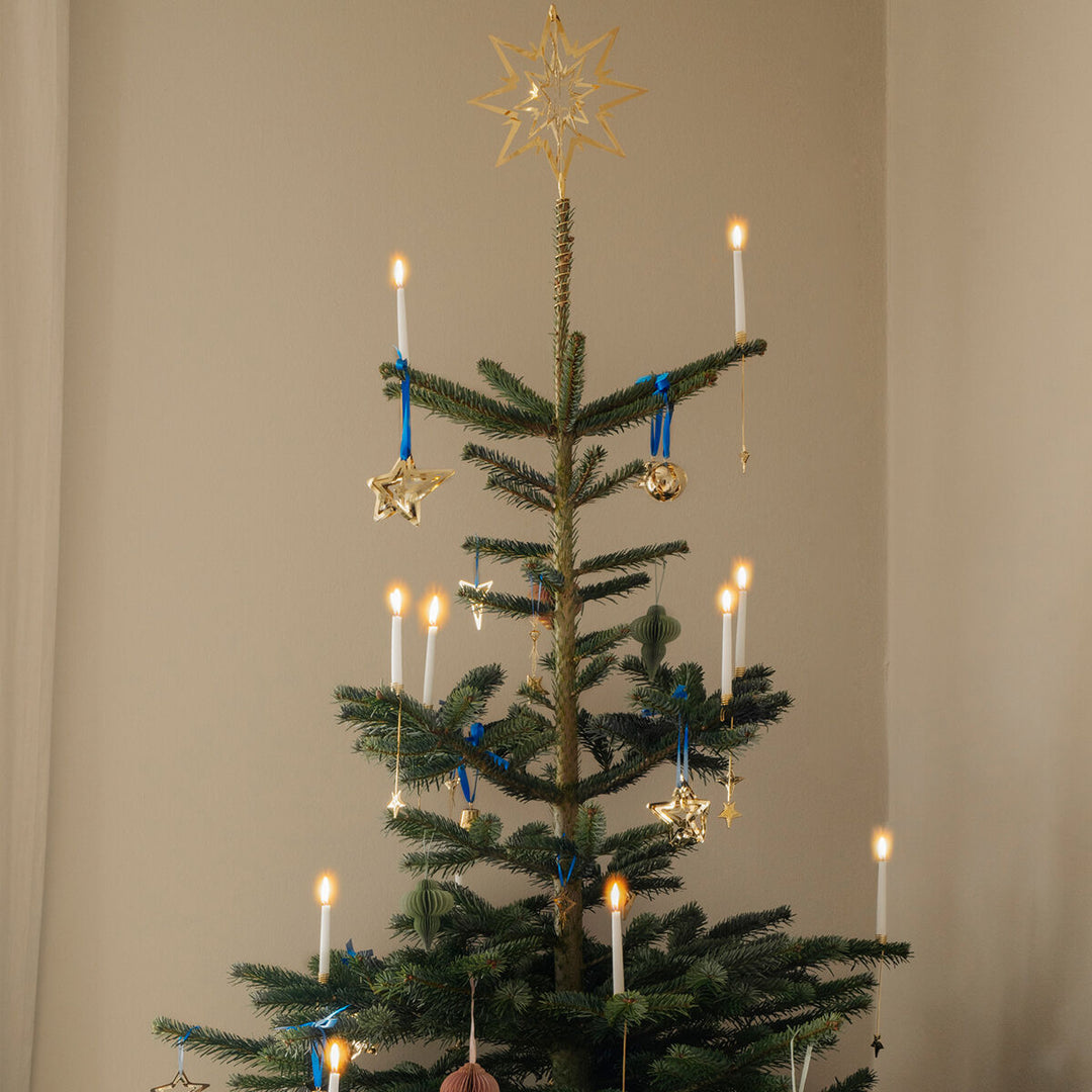 Candle Holder, Four Point Star - Palladium
