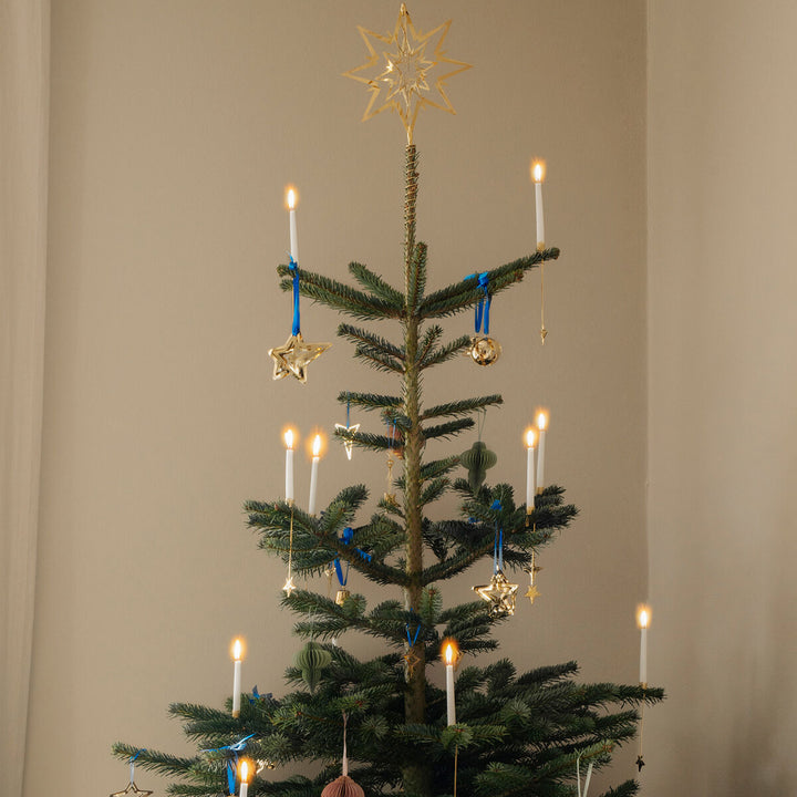 Candle Holder, Four Point Star - Palladium