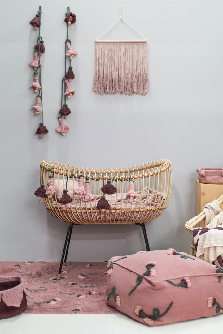 English Garden Pouffe in Ash Rose