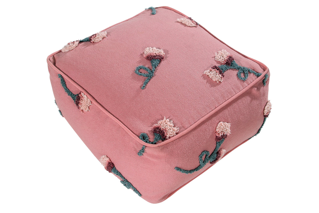 English Garden Pouffe in Ash Rose