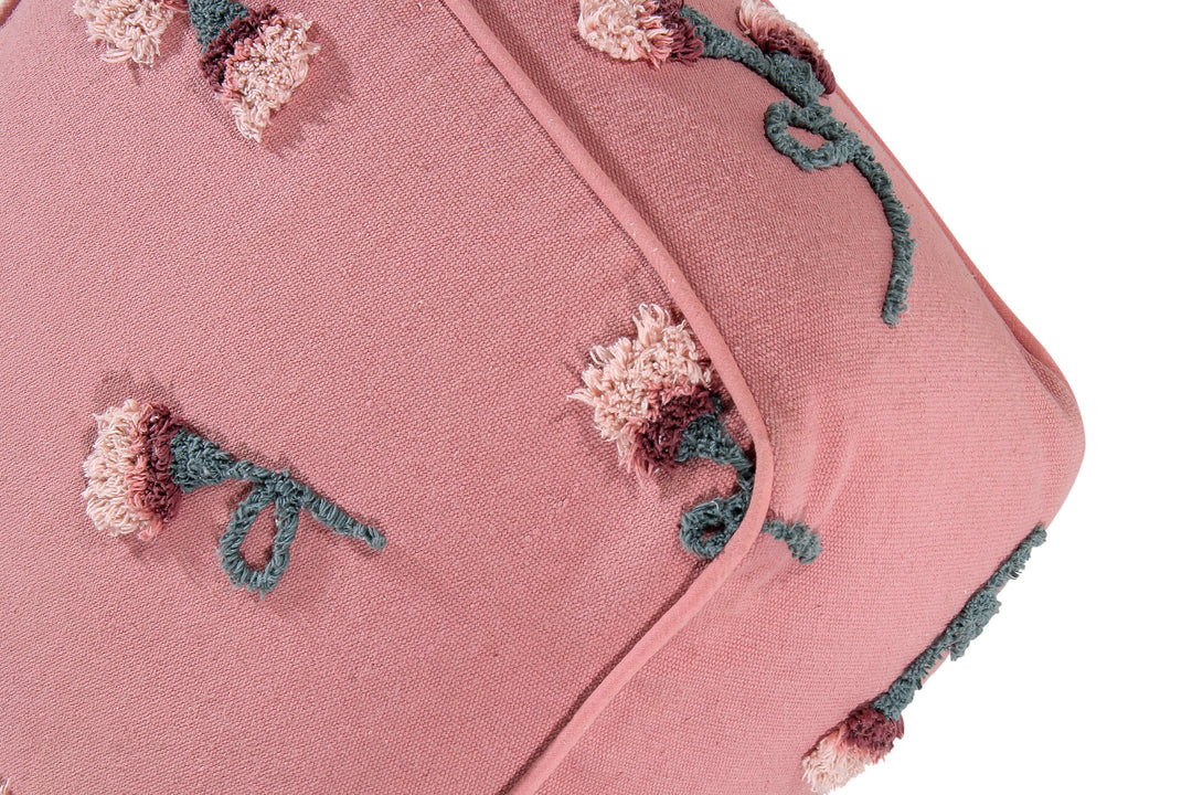 English Garden Pouffe in Ash Rose