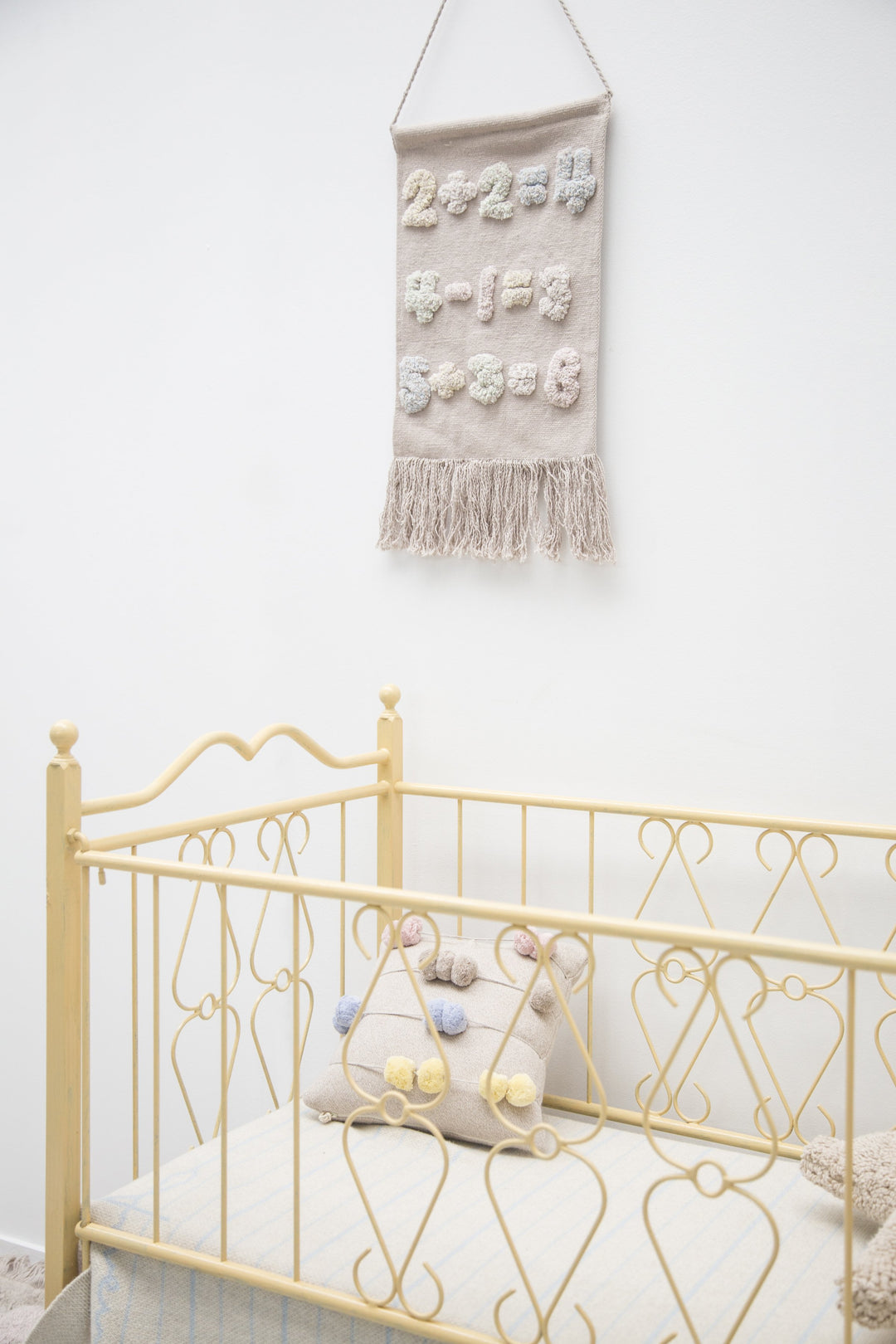 Knitted Counting Frame Cushion