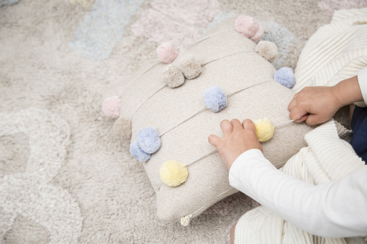 Knitted Counting Frame Cushion