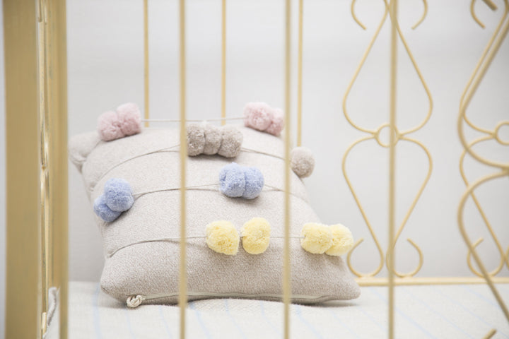 Knitted Counting Frame Cushion