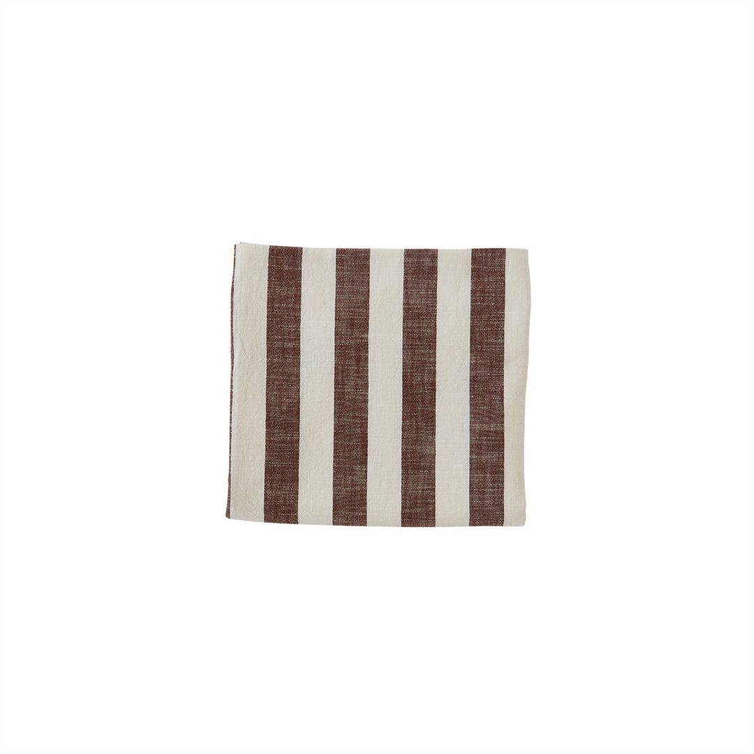 Small Striped Tablecloth in Choko