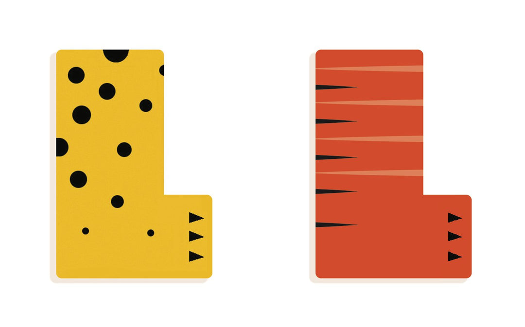 Wood Graphic Animal Letters L