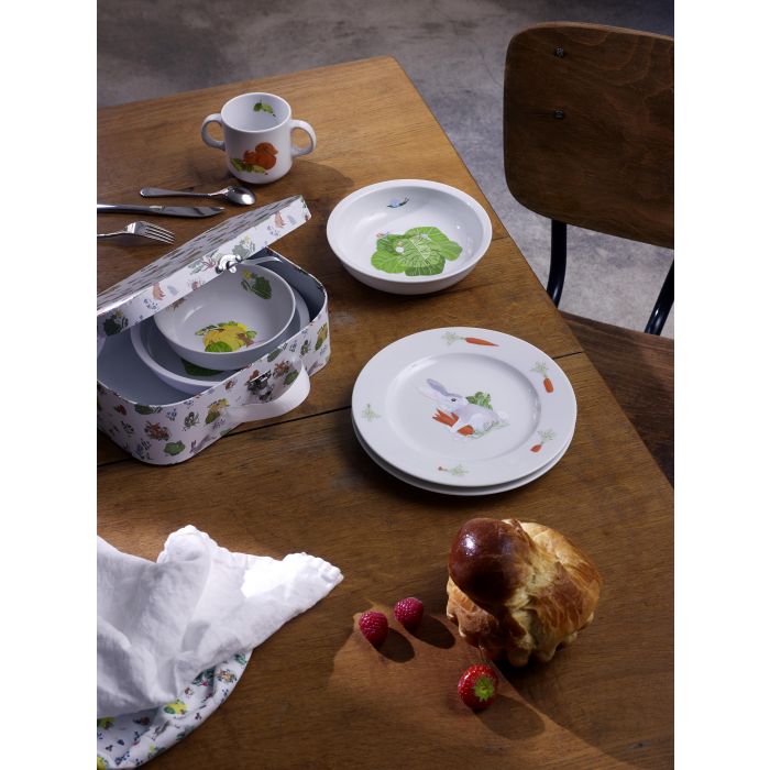Friends of the Vegetable Garden Suitcase & Fruit Bowl Set with Bib by Degrenne Paris