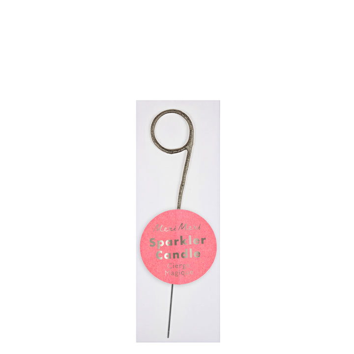 Mini Silver Sparkler Numbers