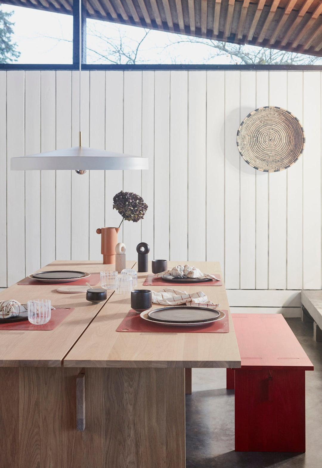 Large Hatto Pendant in White