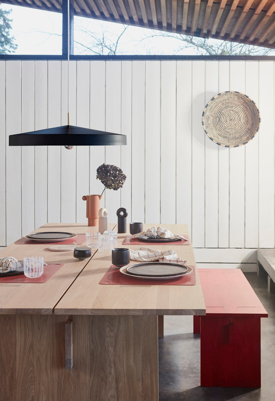 Large Hatto Pendant in Black